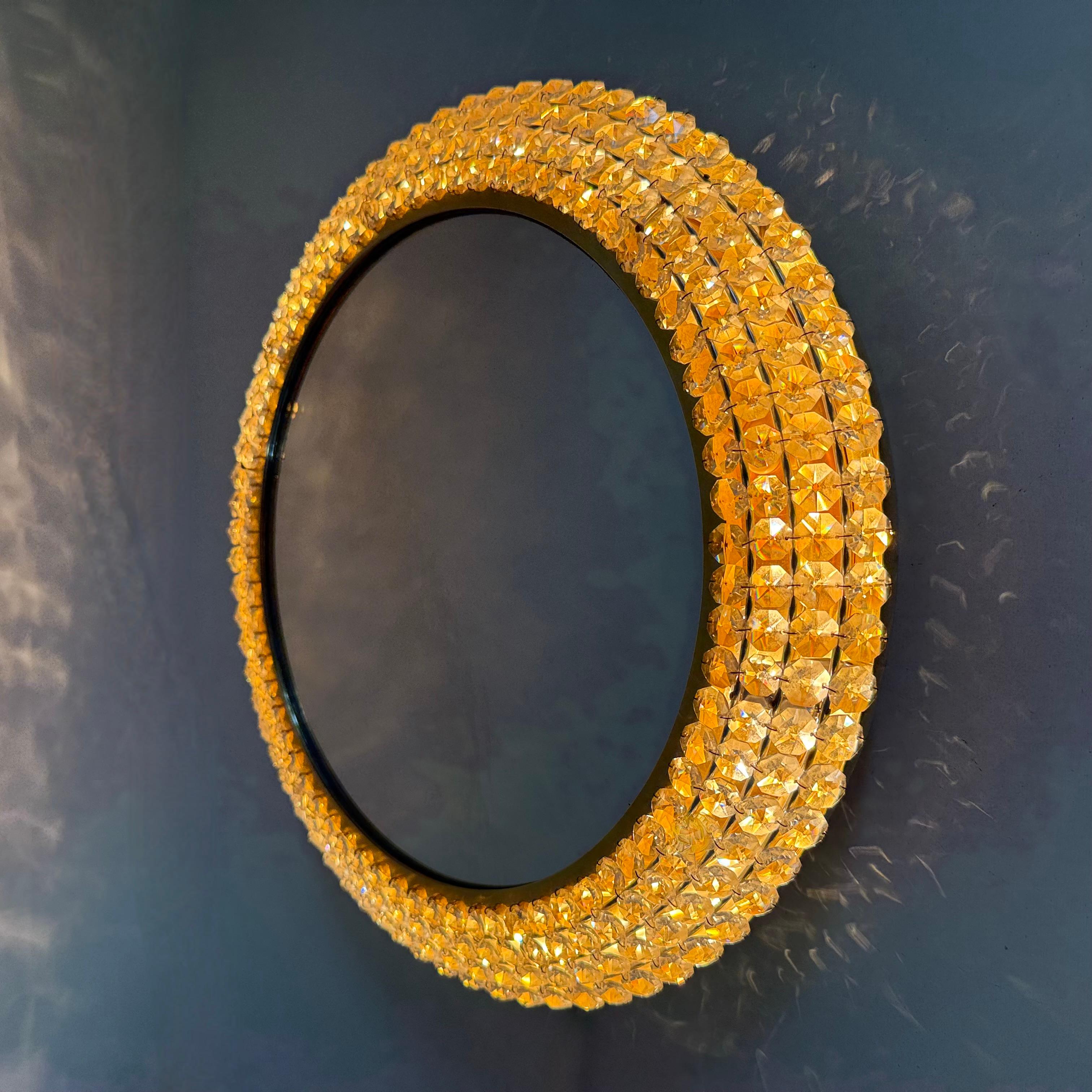 Mid-Century Modern Palwa illuminated mirror , 1970s For Sale