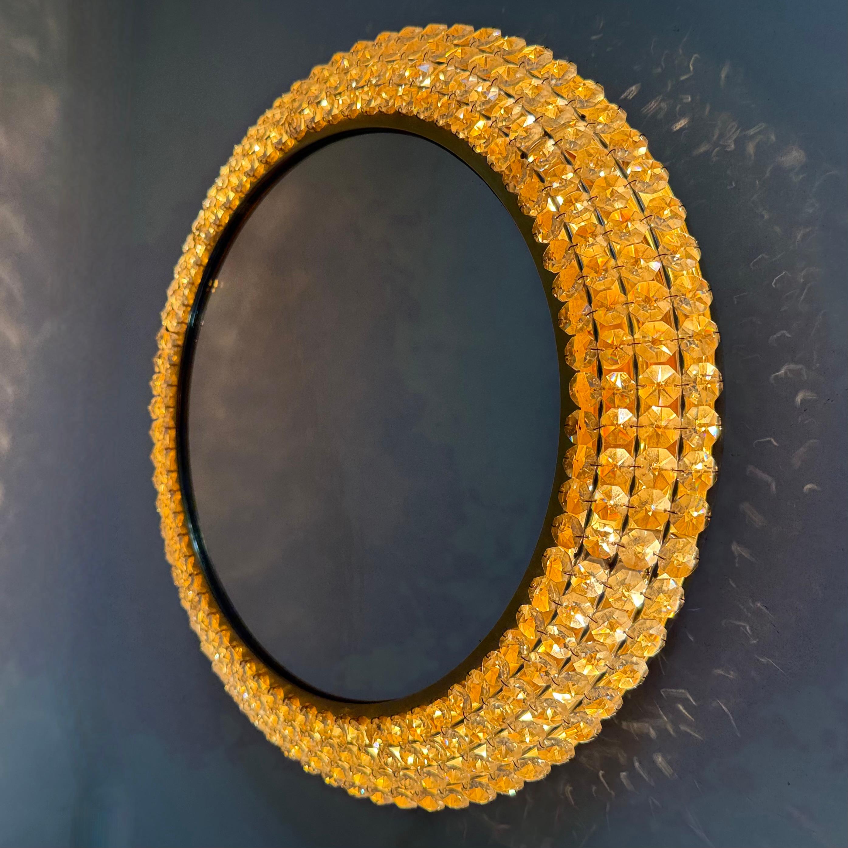 German Palwa illuminated mirror , 1970s For Sale