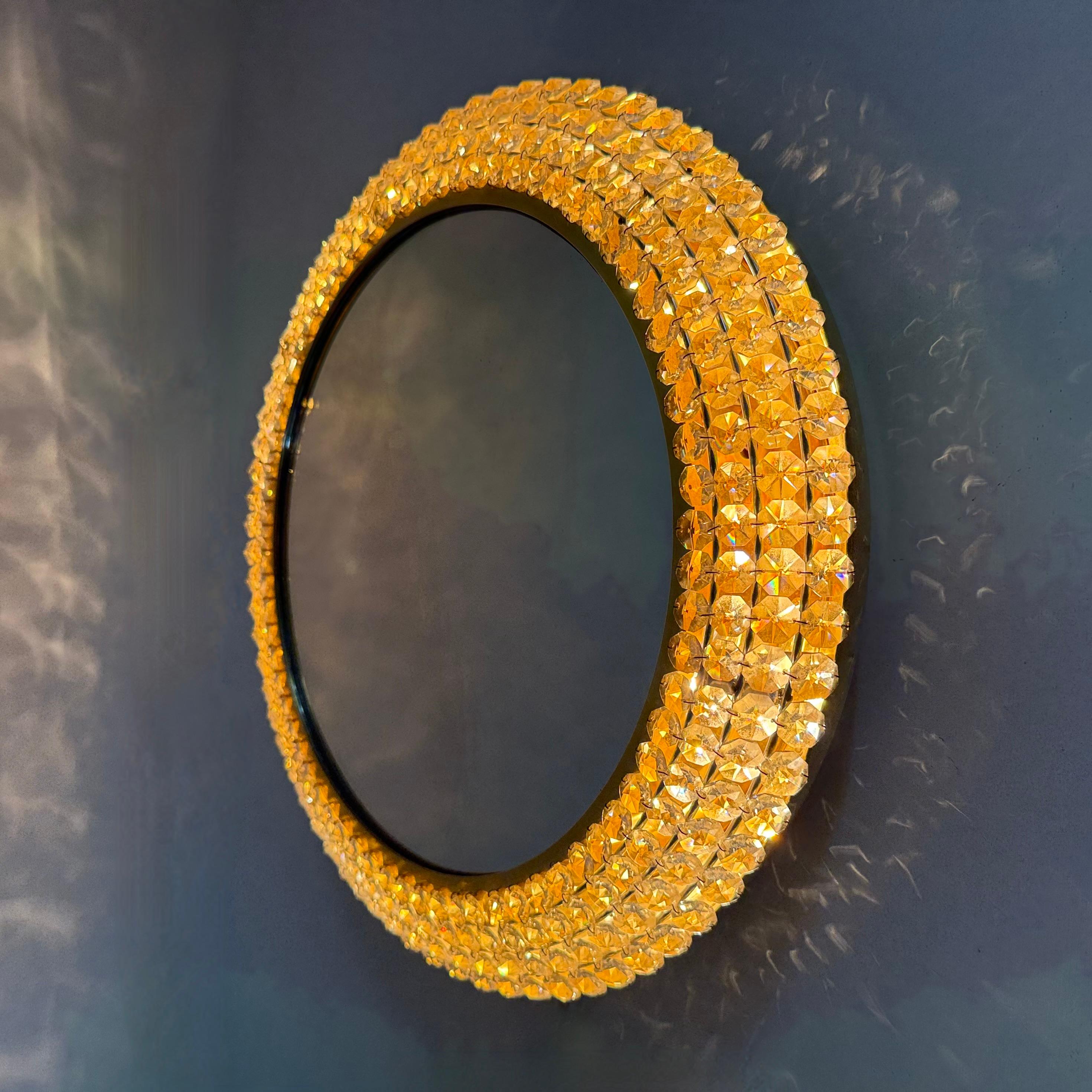Palwa illuminated mirror , 1970s For Sale 1