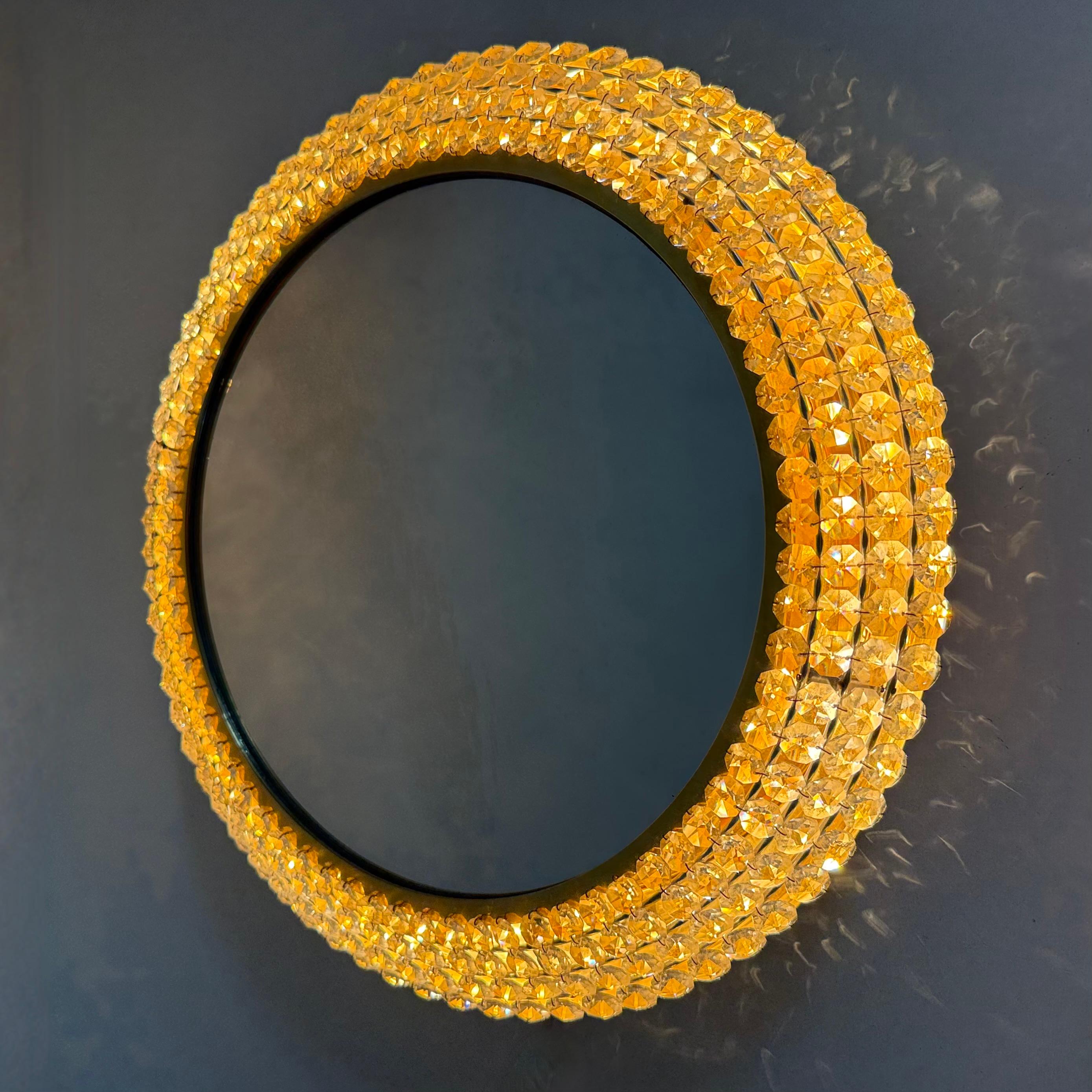 Palwa illuminated mirror , 1970s For Sale 2
