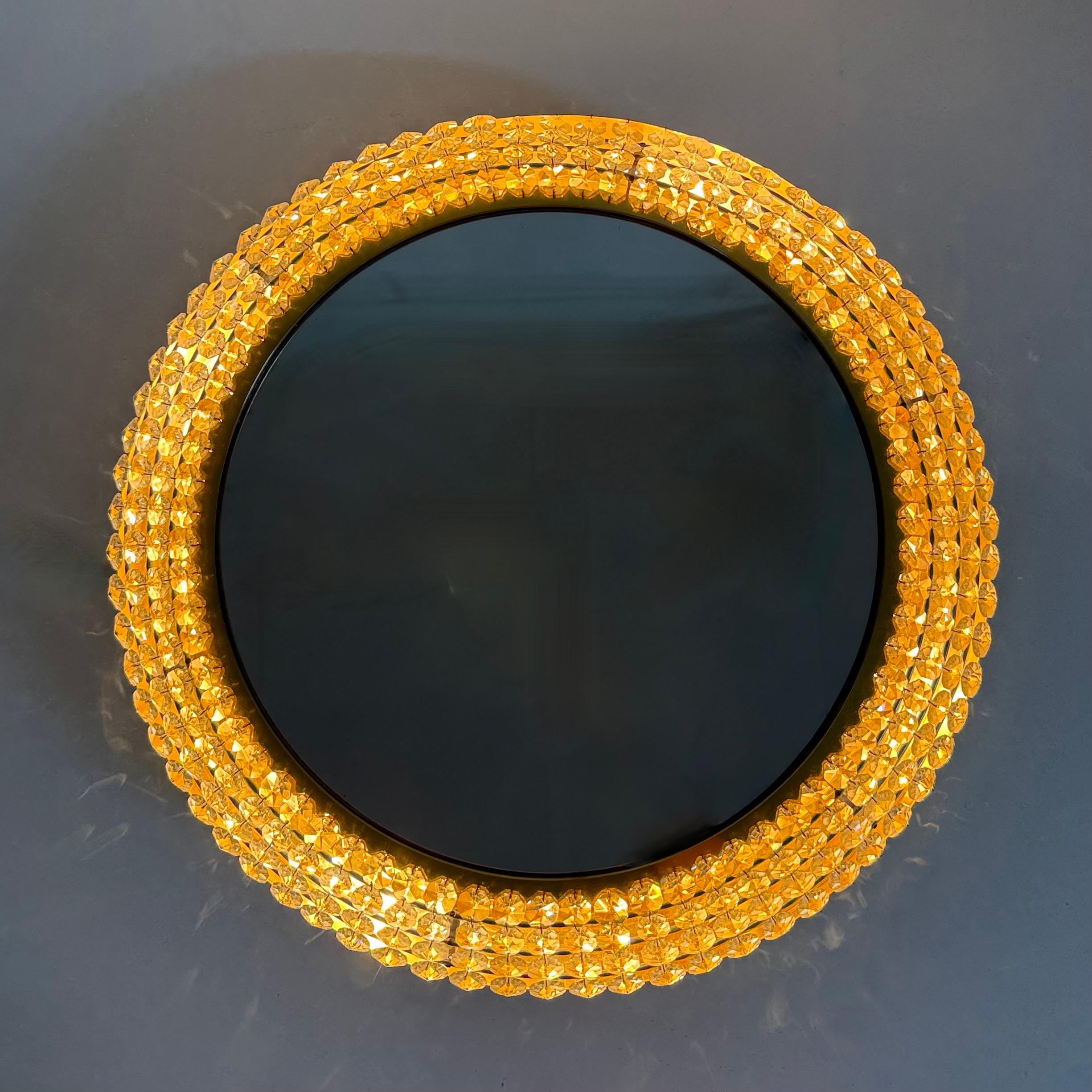 Palwa illuminated mirror , 1970s For Sale 3