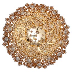 Palwa Jewel-Like Faceted Crystals Ceiling Light, Wall light, Set of Two, Germany