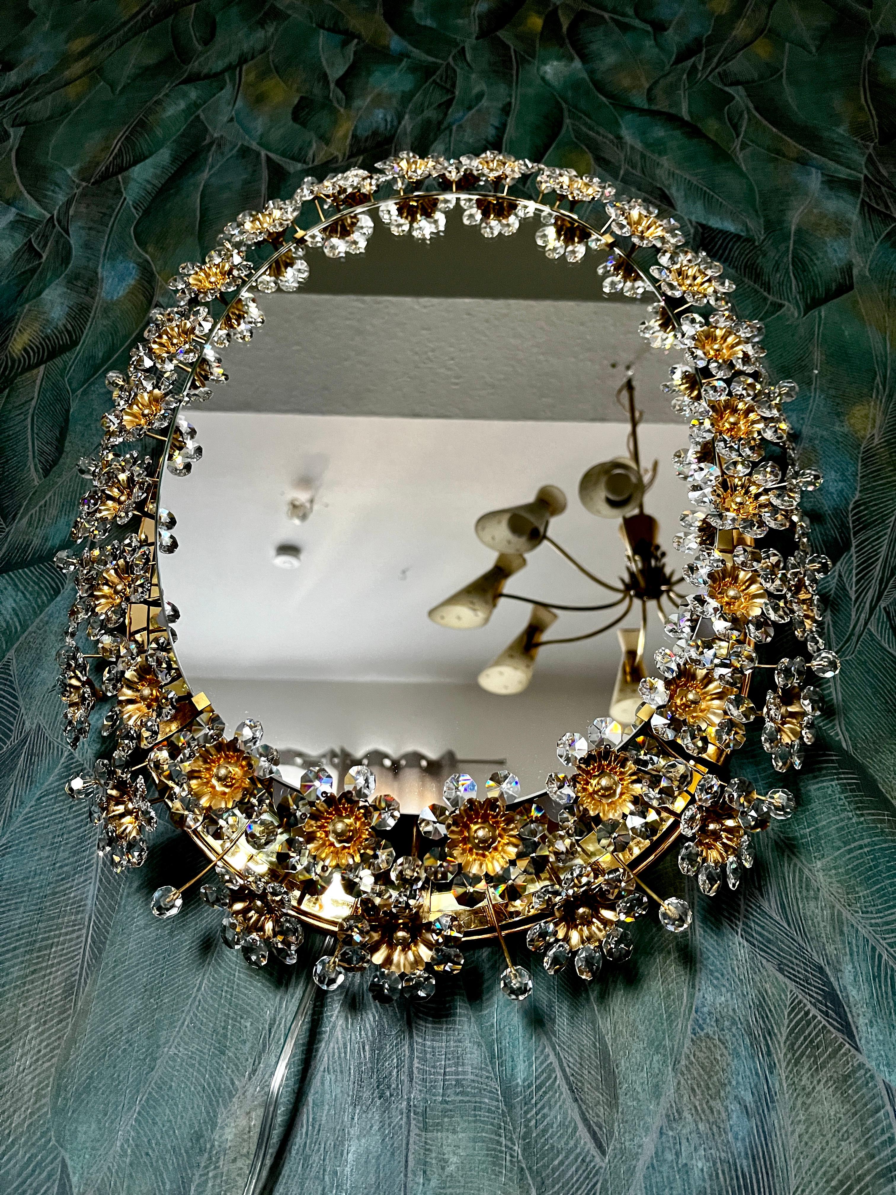 Mid-Century Modern Palwa - Palme & Walter illuminated mirror For Sale
