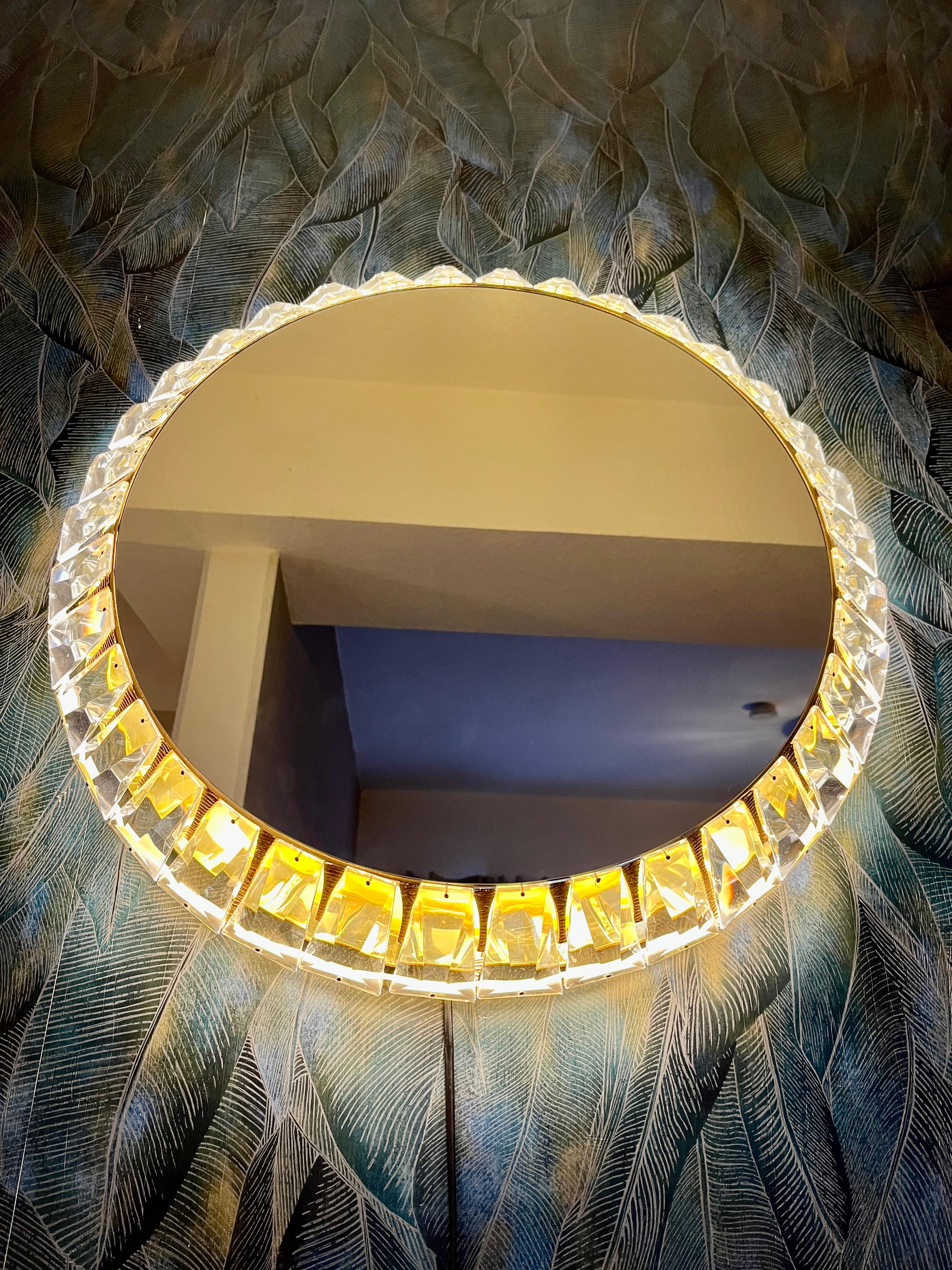German Palwa - Palme & Walter illuminated mirror For Sale
