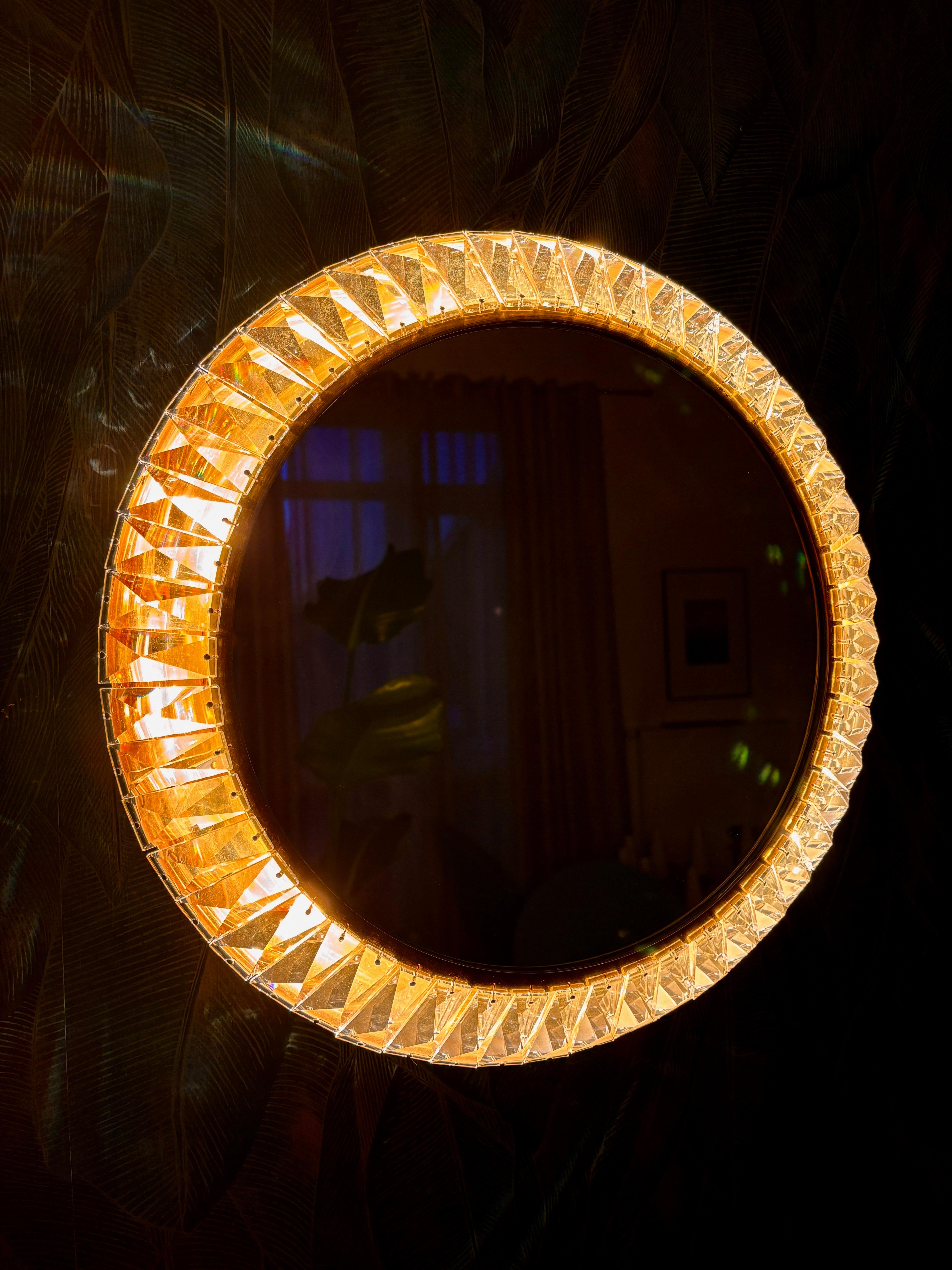 German Palwa - Palme & Walter illuminated mirror For Sale