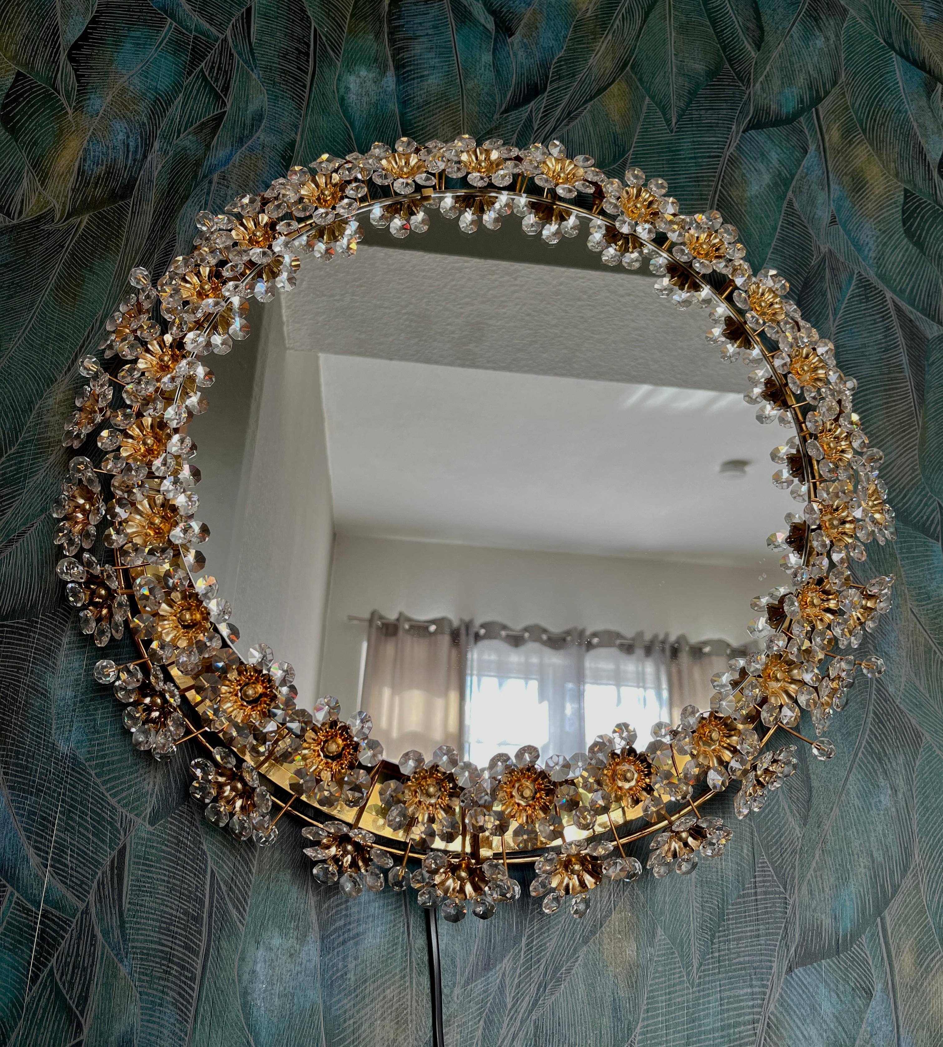 Palwa - Palme & Walter illuminated mirror In Good Condition For Sale In Hannover, DE