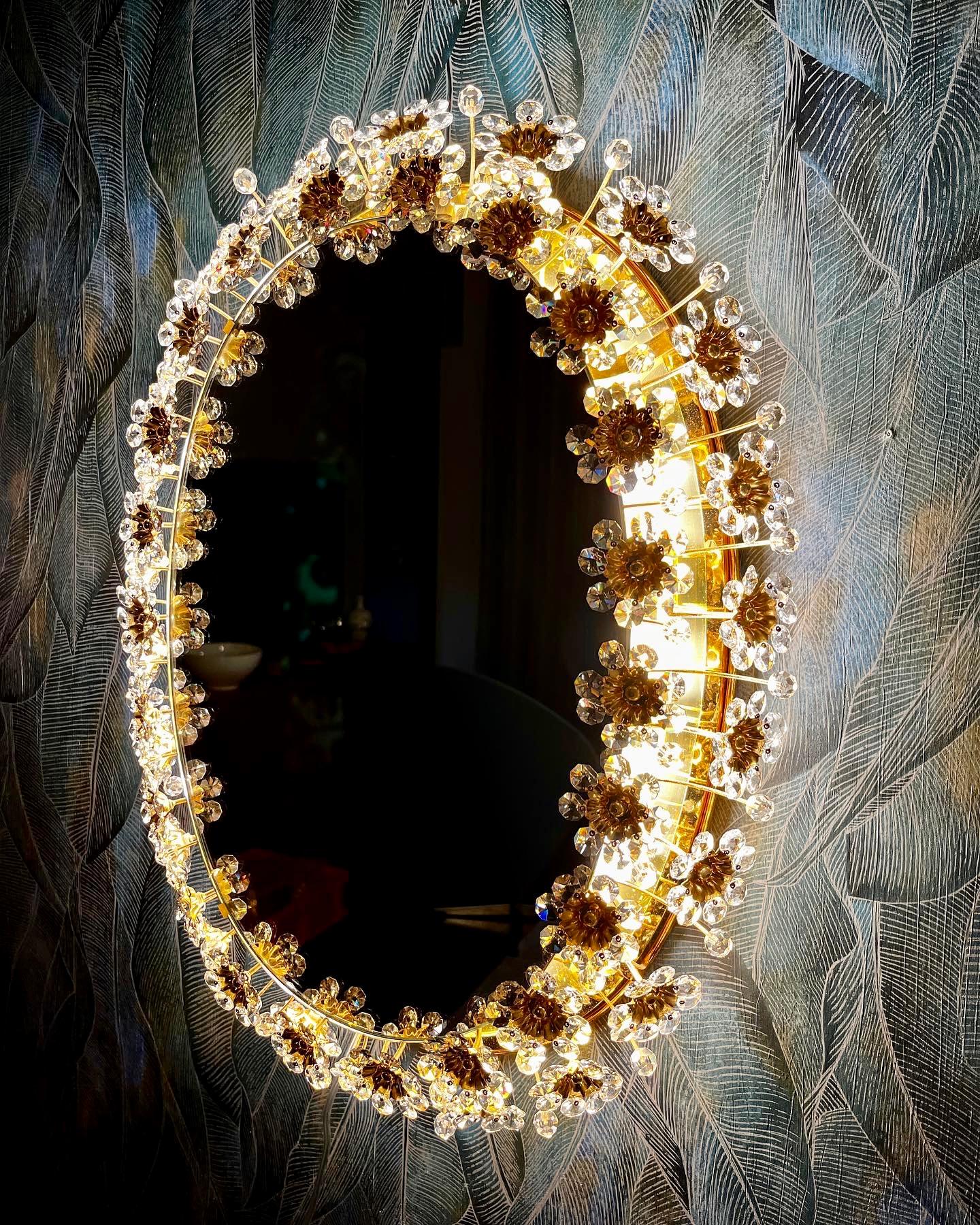 Late 20th Century Palwa - Palme & Walter illuminated mirror For Sale