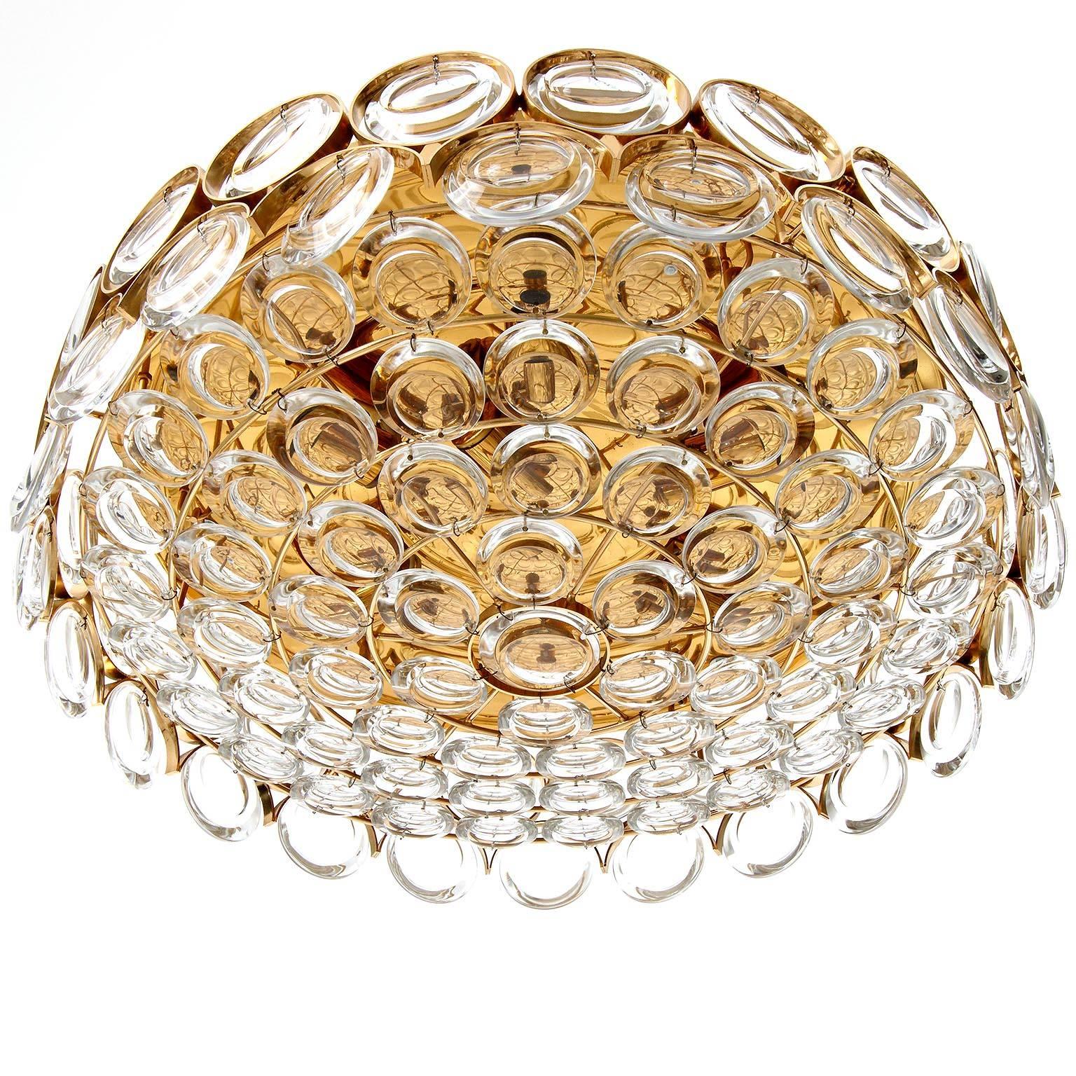 Palwa-Wandleuchten, Sciolari-Design, vergoldetes Messing-Kristallglas, 1970er Jahre, 1 von 4 im Angebot 4