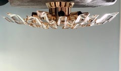 Palwa Monture encastrée en métal doré Sunburst, 1970, Autriche