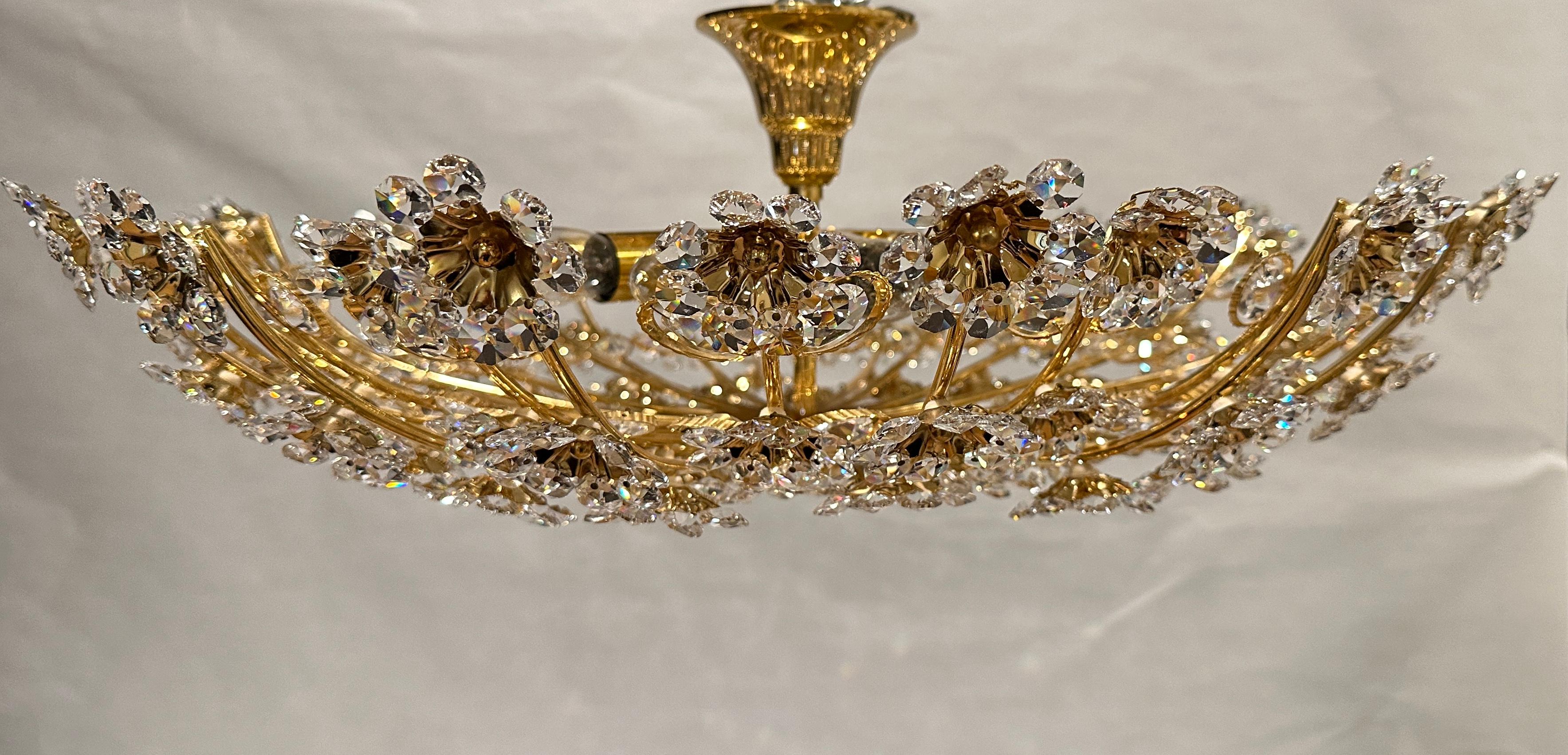 swarovski crystal flush mount chandelier