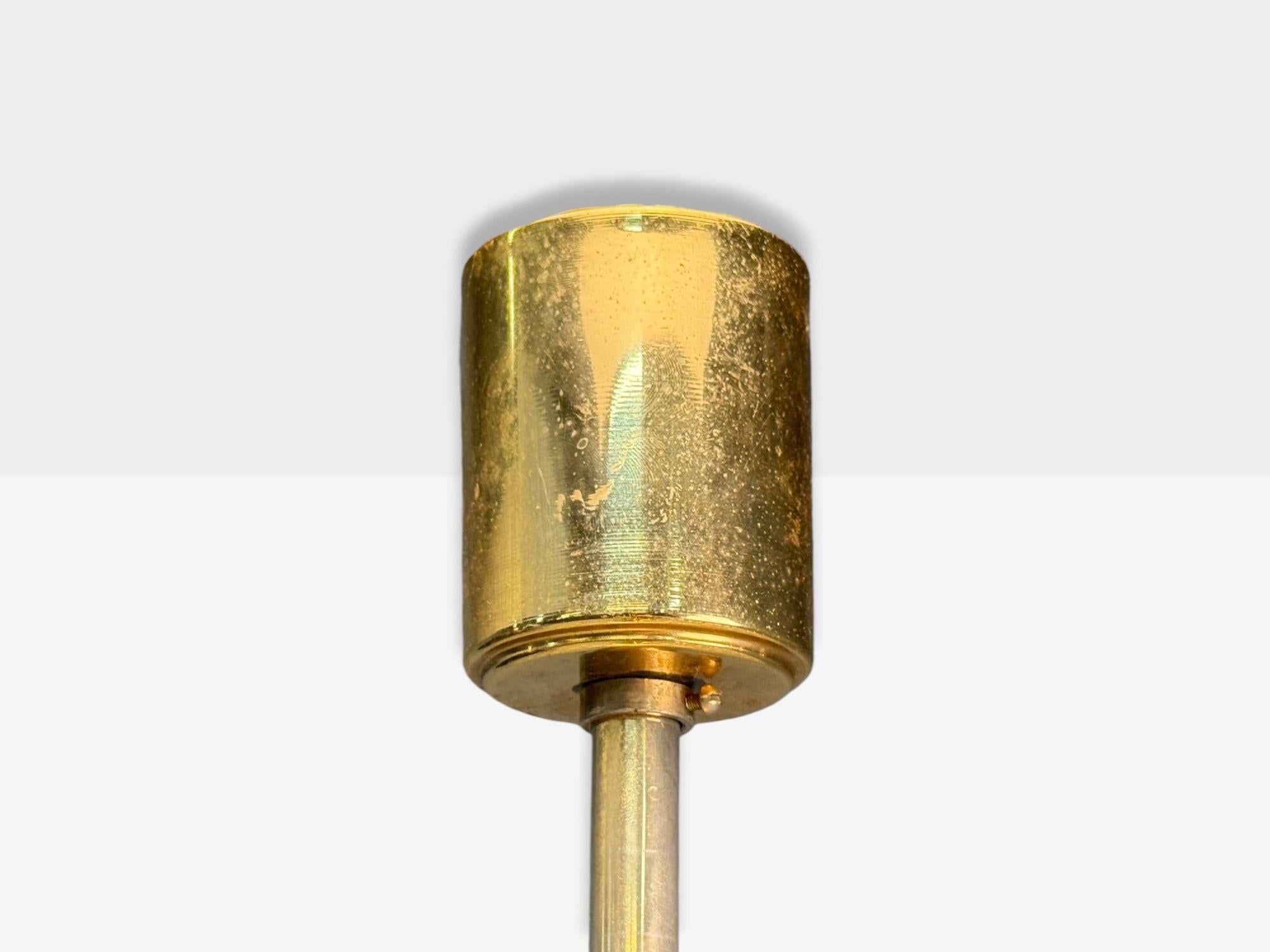 Palwa, Teardrop Glass, Brass, Tiered Chandelier, Germany, 1960s en vente 1