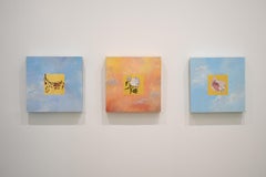 Golden Skies: Seashell - Oil Painting on Gold Leaf, Still Life, Ocean, Nature