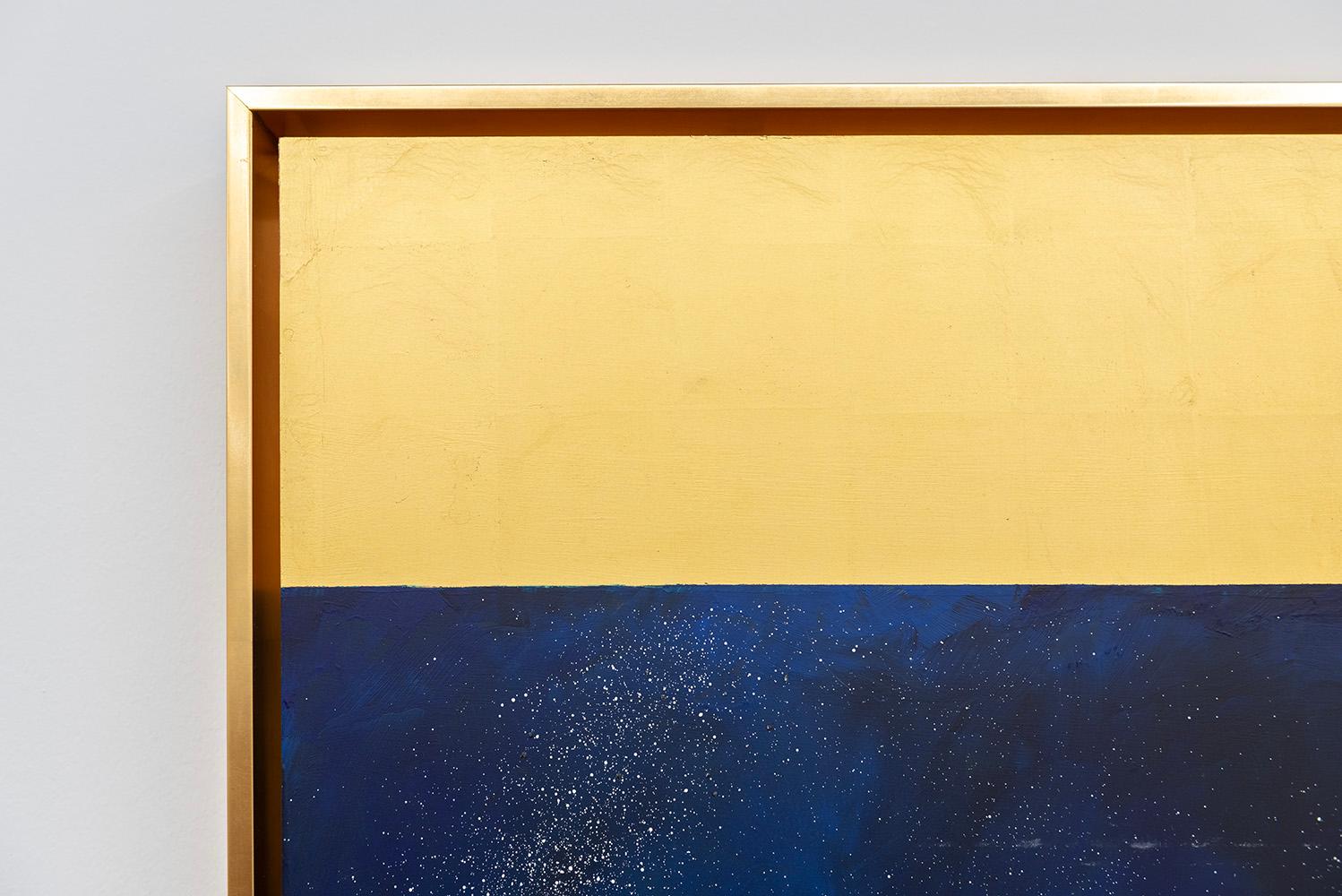 Victory (The Thin Ice Skater), from the series, Nested Memory - Feathers, Sky - Contemporary Painting by Pam Burnley-Schol