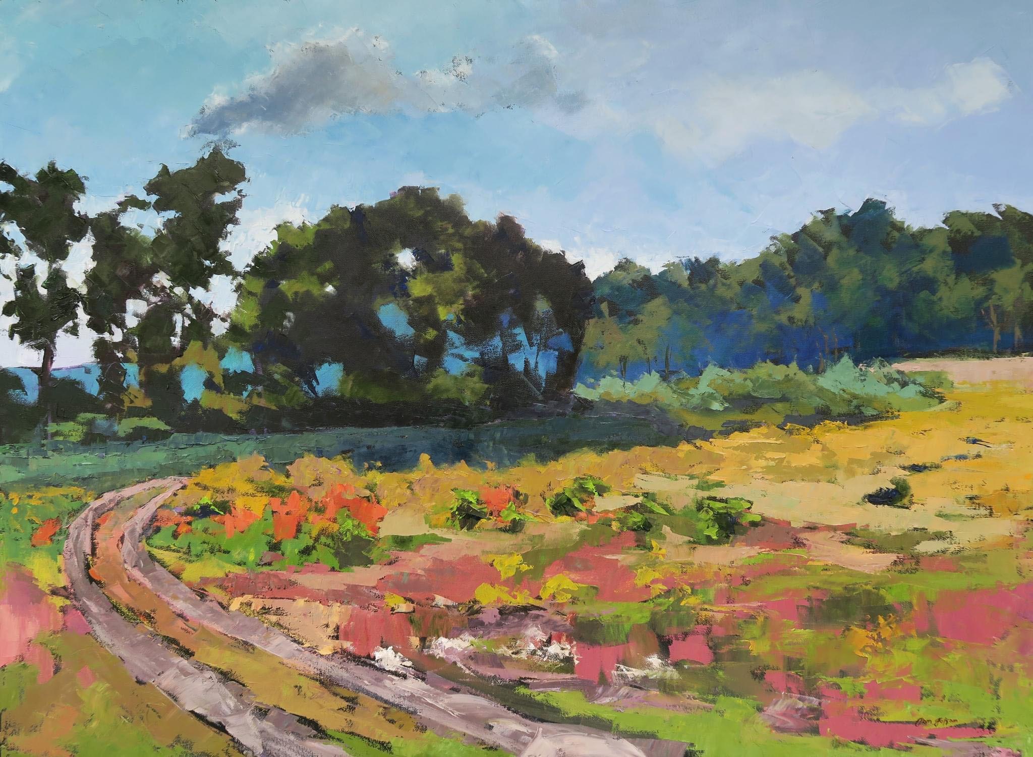 Pam Folsom Landscape Painting - Rainy Spring