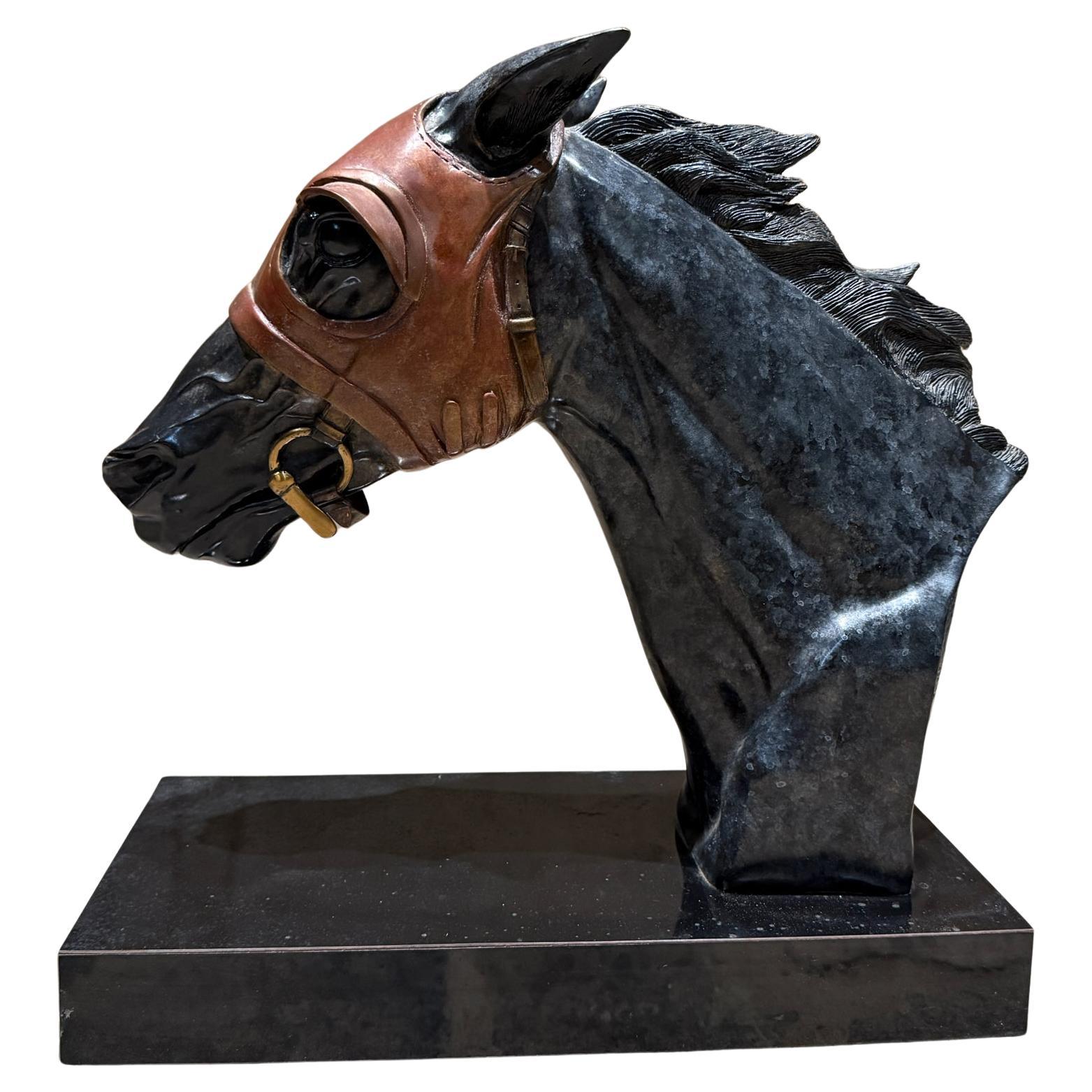 Pam Foss Studio Gallery Bronze Racehorse-Skulptur aus Bronze im Angebot