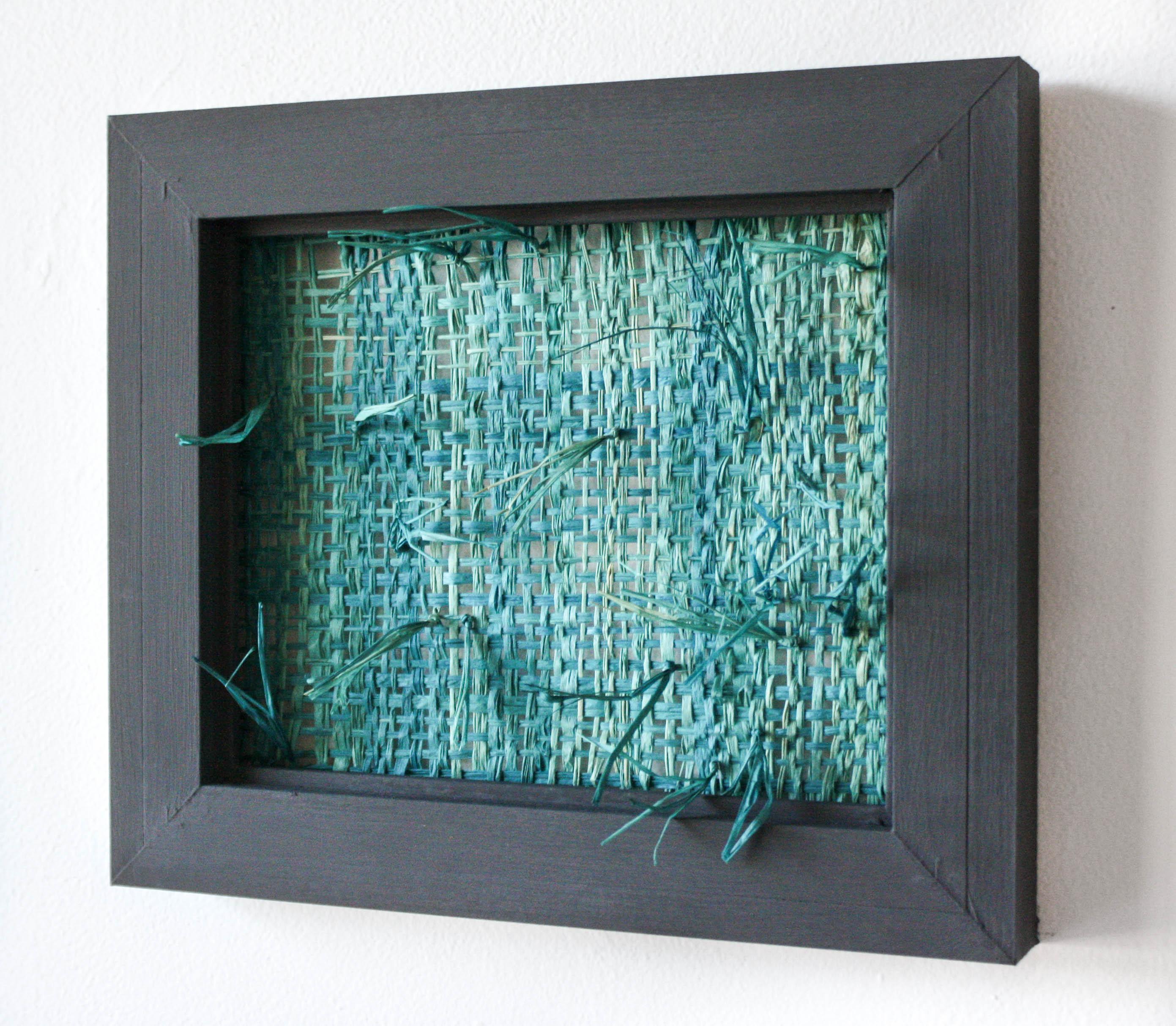 Check box to adapt to your environment (Blue-Blue)- Woven Wall Sculpture, Blue For Sale 1