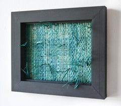 Check box to adapt to your environment (Blue-Blue)- Woven Wall Sculpture, Blue