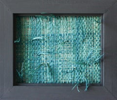 Check box to adapt to your environment (Blue-Blue)- Woven Wall Sculpture, Blue