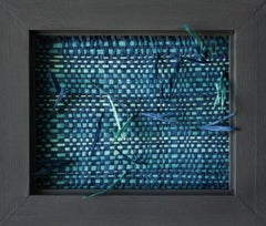 Check box to adapt to your environment (Blue-Indigo)- Woven Wall Sculpture, Blue