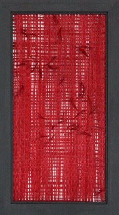 Check box to adapt to your environment (Red-Red)- Woven Sculptural Wall Hanging