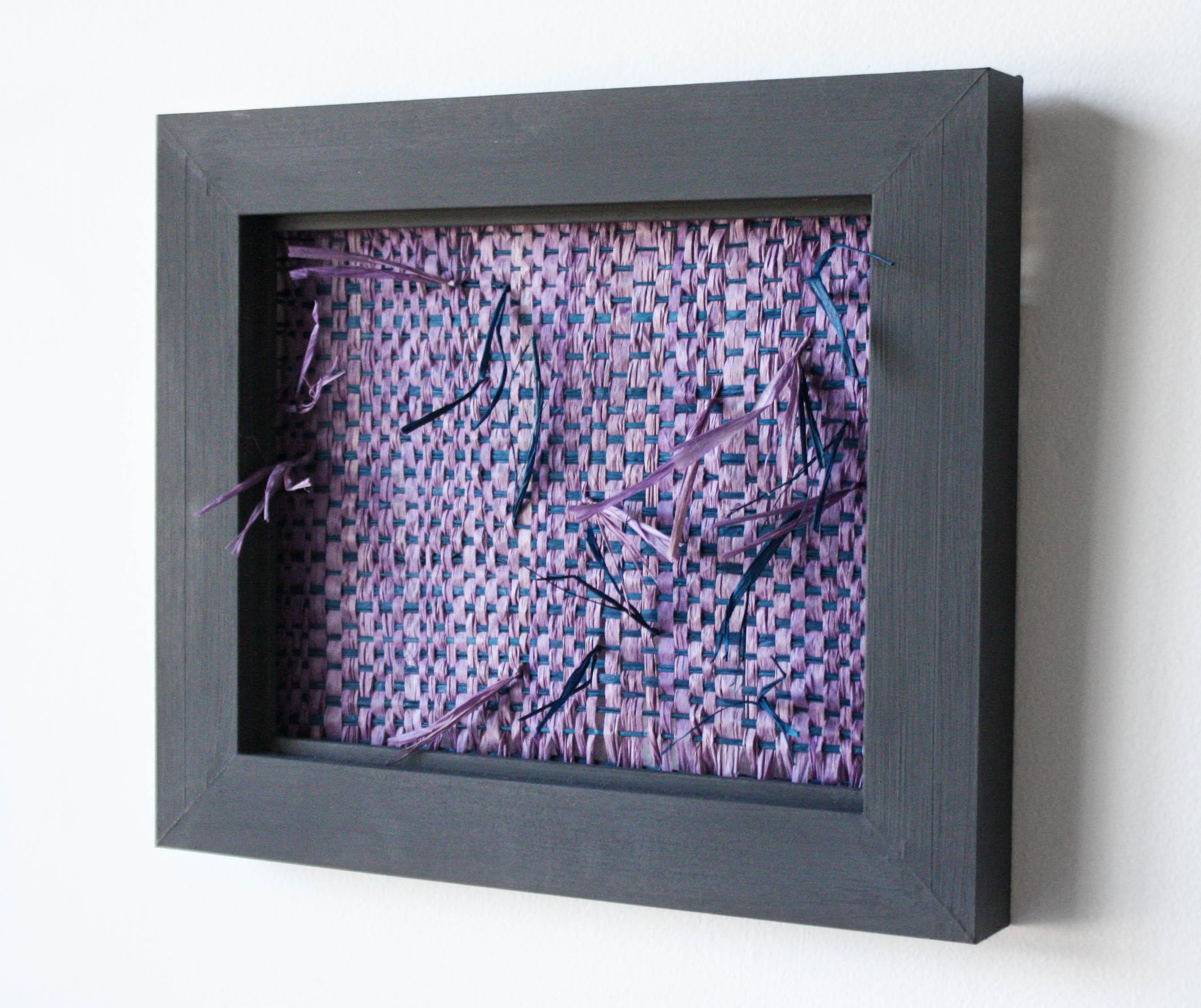 Check box to adapt to your environment (Violet-Indigo)- Woven Wall Sculpture For Sale 1