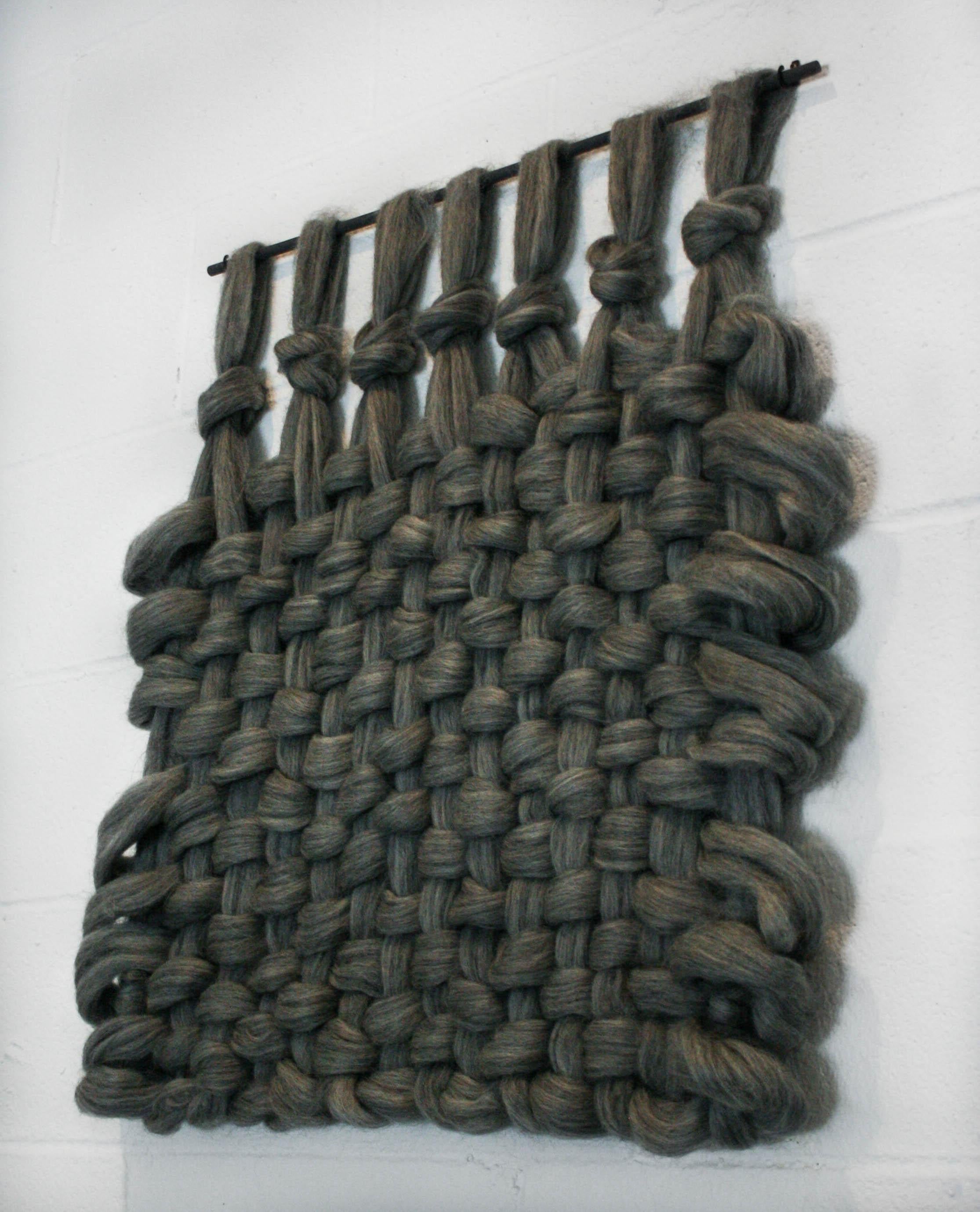 Enter code to sacrifice something for the greater good (Gray-Gray) - Sculpture by Pam Marlene Taylor