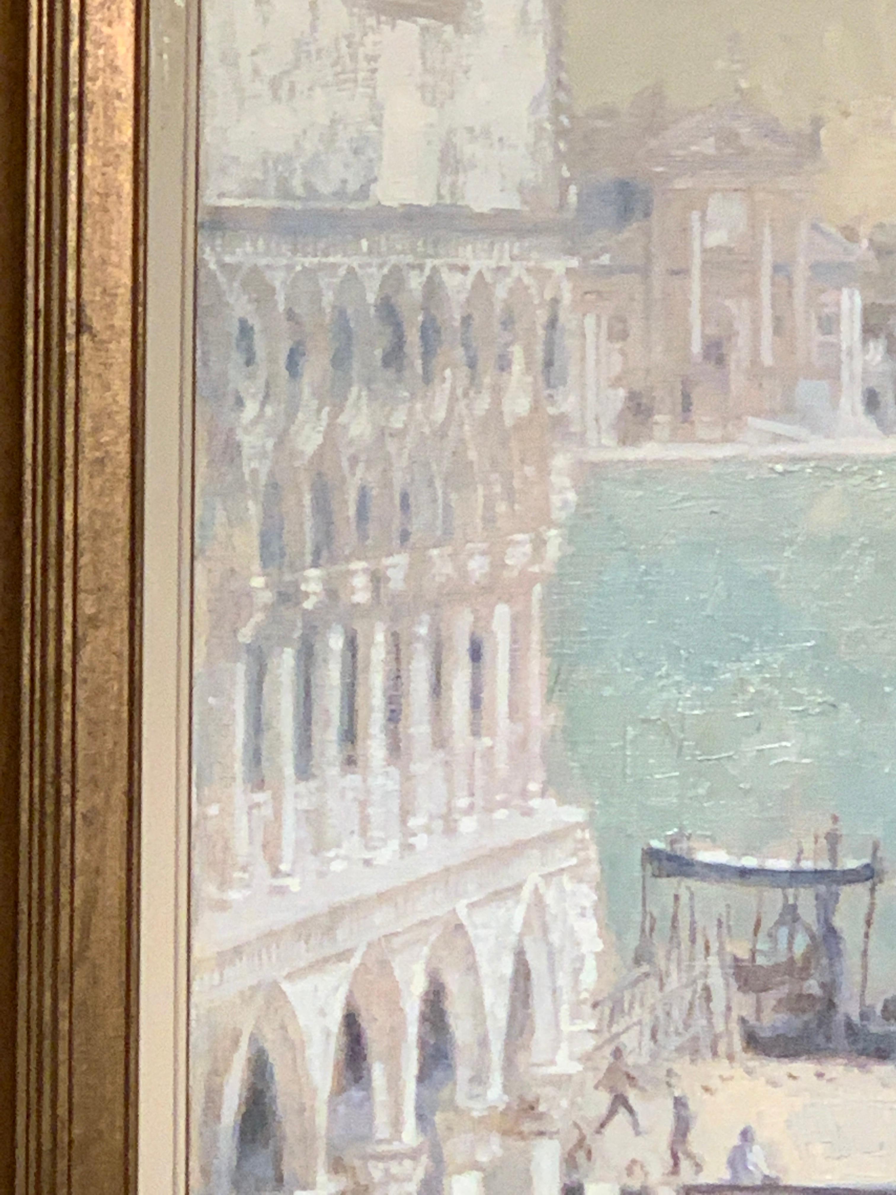 Impressionistische Sicht der Menschen in  St. Marks Square in Venedig im Angebot 3