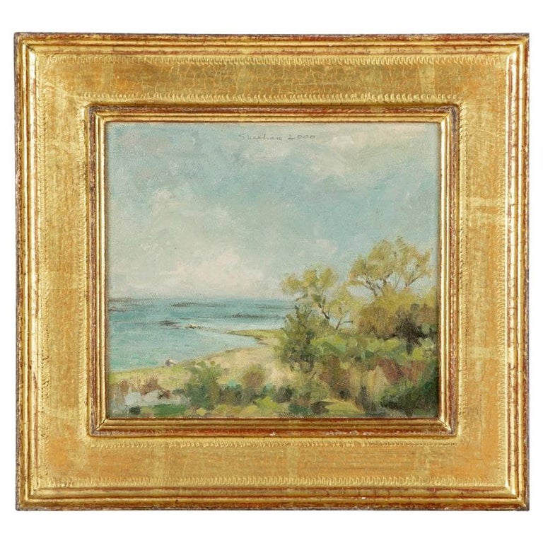 Pam Sheehan Am. B. 1956' Oil on Panel Coastal Landscape For Sale