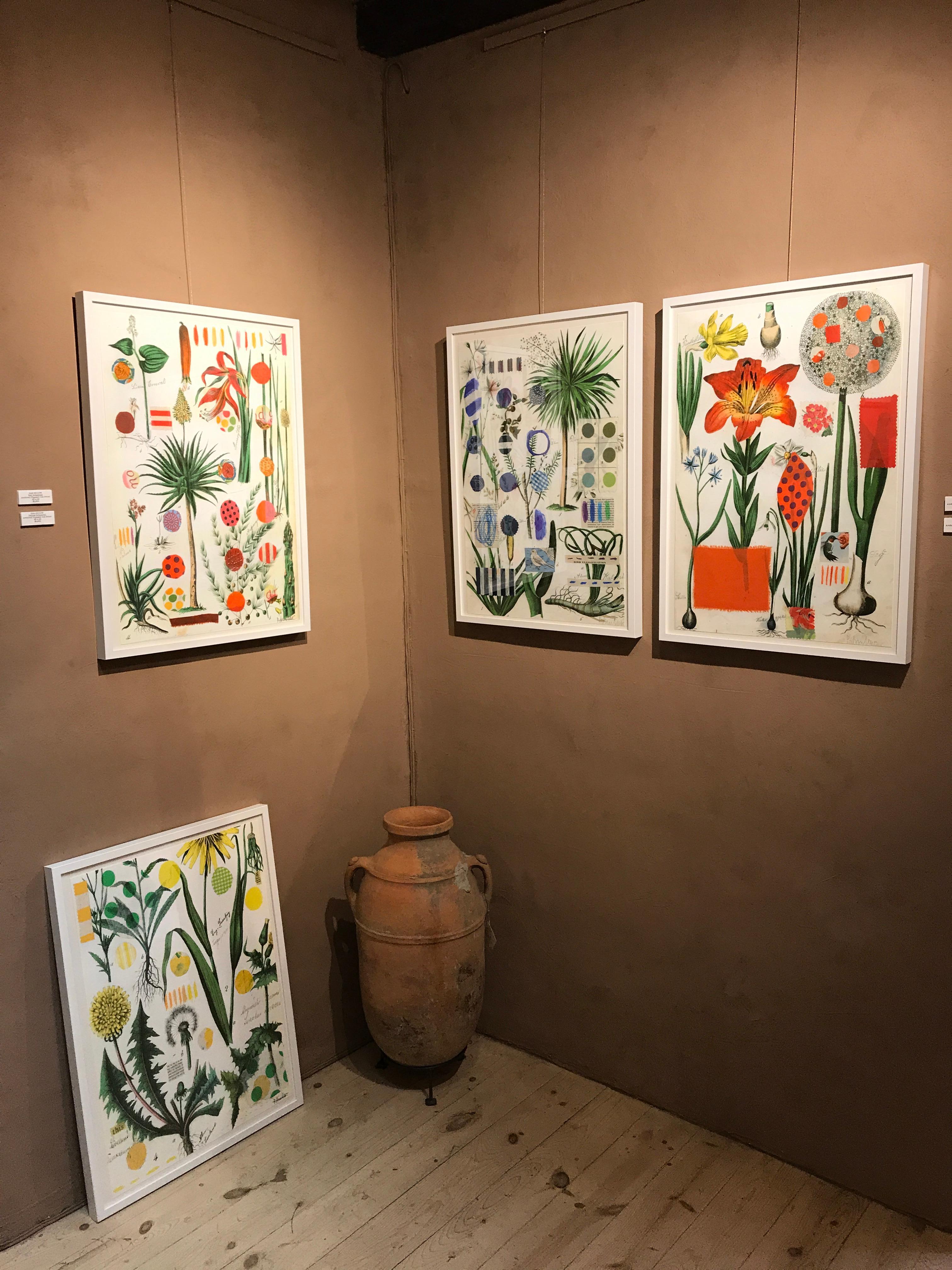 Pamela (Pam) Smilow is an internationally acclaimed artist whose art is in collections throughout the United States, Europe and Asia.  These works on paper are a modern twist on the classic botanical, 
and offer a modern and contemporary version on