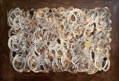 Abstract Brown Painting on Canvas