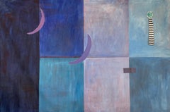 Sea, Sky, Clouds Contemporary Large Abstract Painting