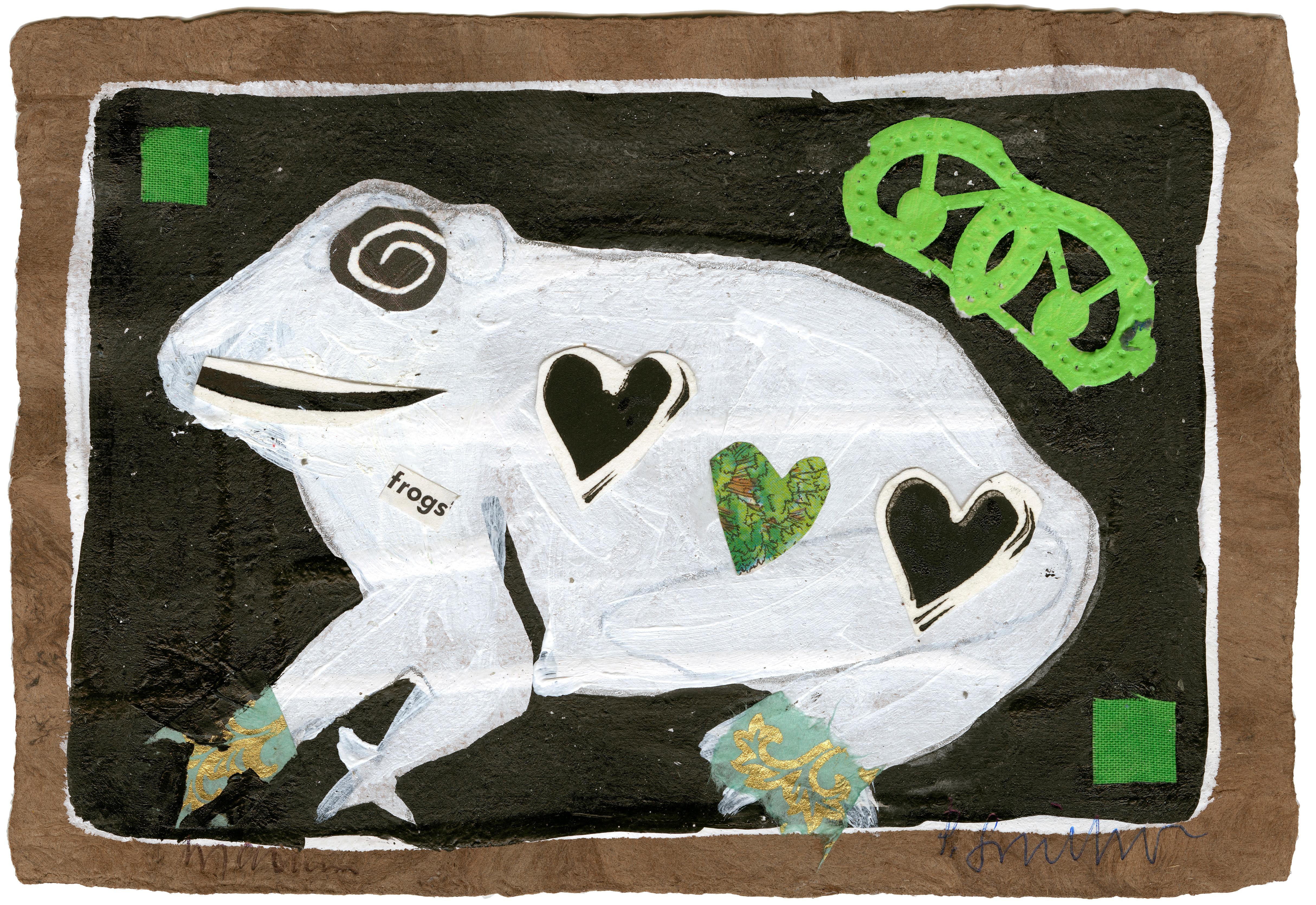 Pam Smilow/Gert Mathiesen Collaboration Animal Print - Green Frog Small Animal Giclee Print