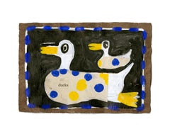Mother and Child Ducks Animal Giclee Print on Paper