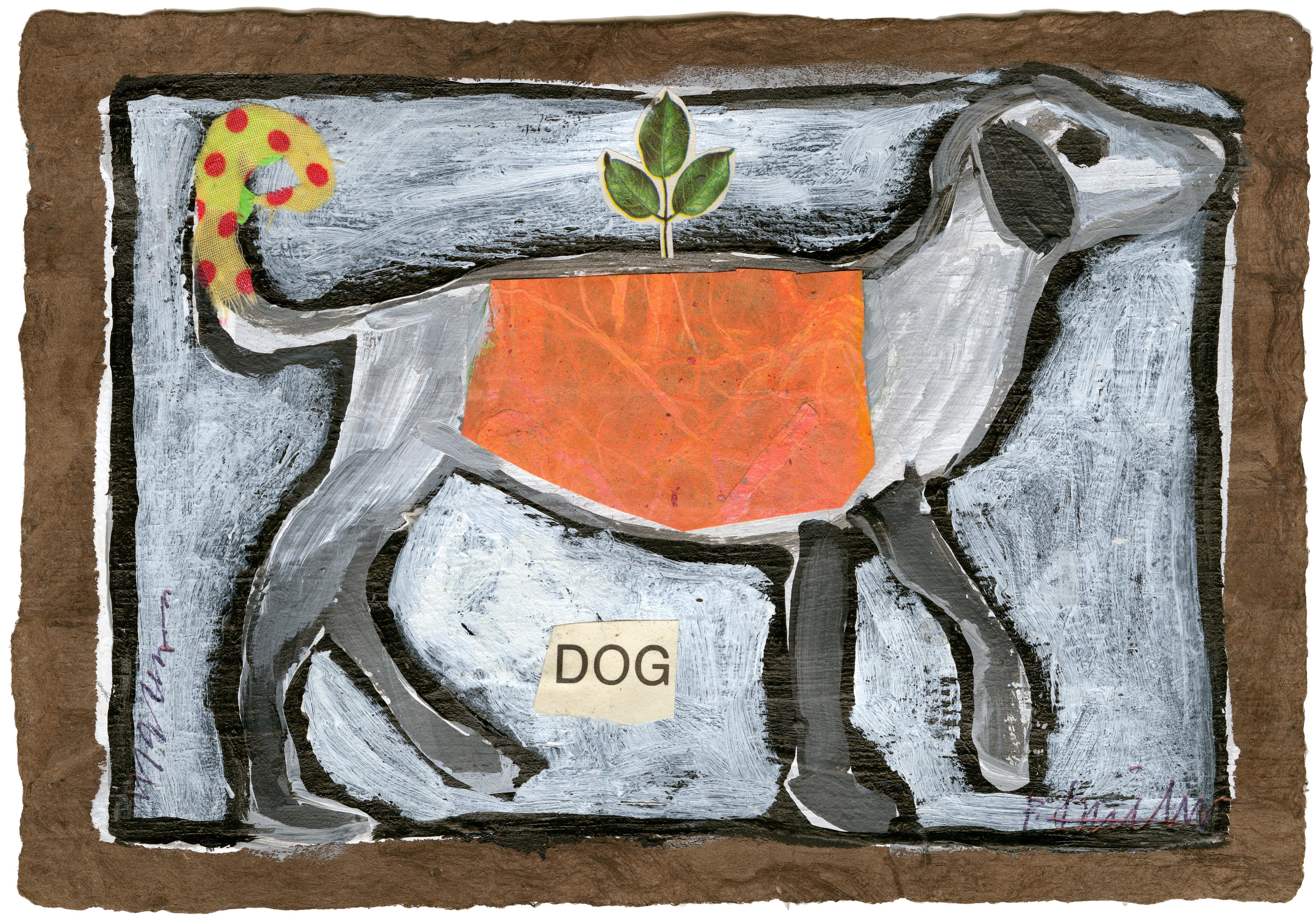 Pam Smilow/Gert Mathiesen Collaboration Animal Print - Small Orange Dog Animal Giclee Print 