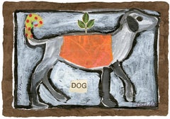 Small Orange Dog Animal Giclee Print