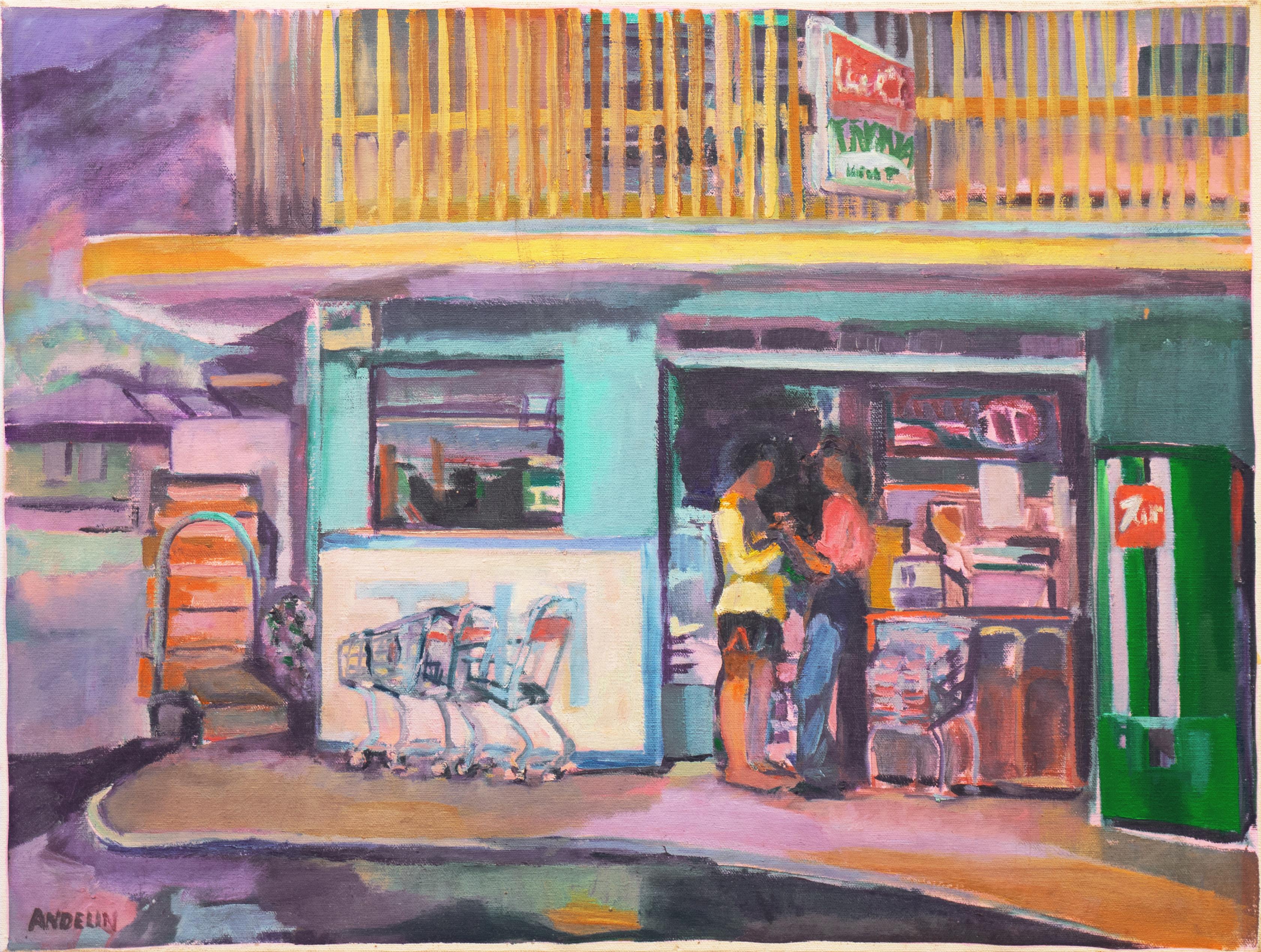 'Takamiya Market, Maui' Hawaiian Impressionist, Honolulu, Lanai, Kaimuki - Painting by Pamela Andelin