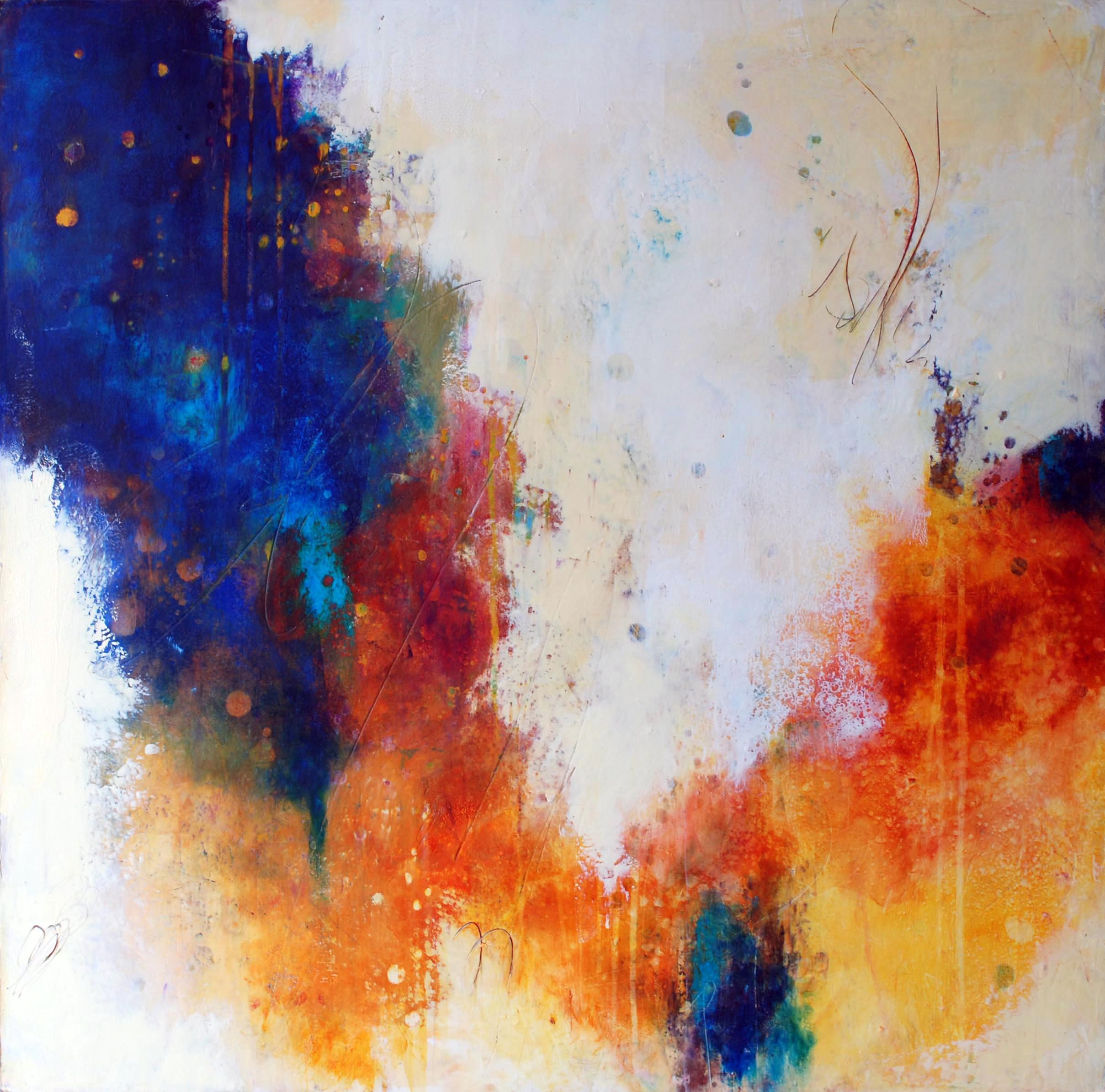 Pamela Beer Abstract Painting - Sky Web 2, Abstract Oil Painting