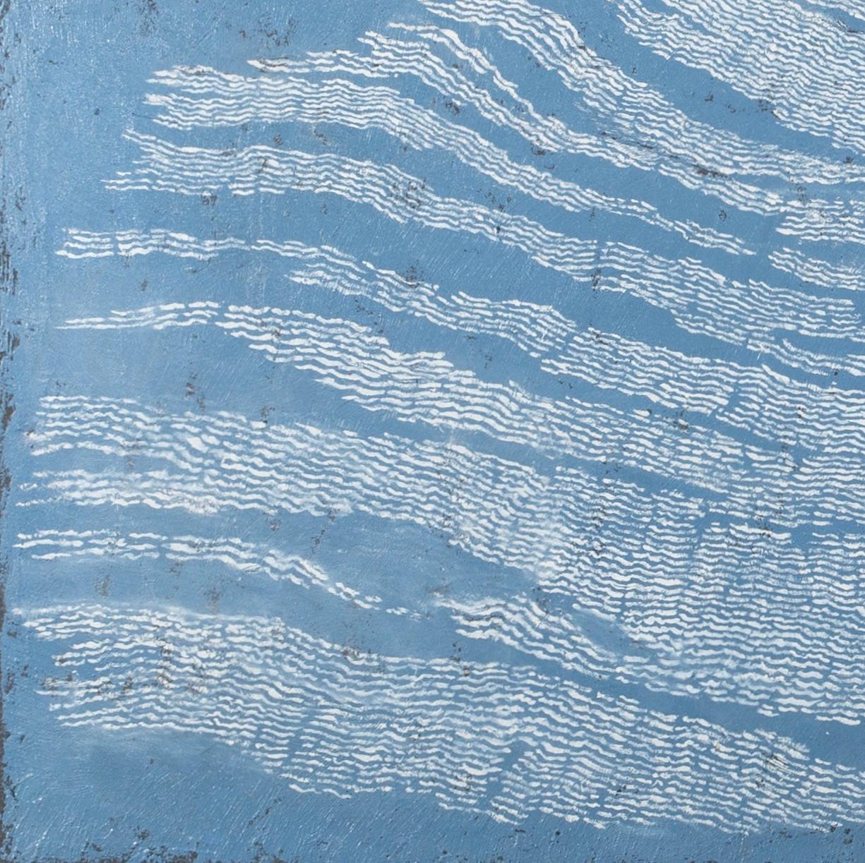 Blue Shore II, Pamela Burns abstract oil painting landscape 3