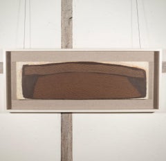 Burnt Ochre Field, Oil on Canvas Textured Abstract Painting, 1986