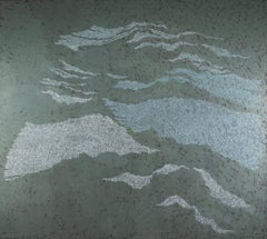 tuary At Low Tide, Öl auf Leinwand Gemälde von Pamela Burns, 2024