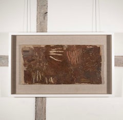 Oil and Sand on Canvas 'Traces (II)' Painting by Pamela Burns, 1993