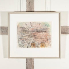 Receding Tide, Rye - Oil Pastel by Pamela Burns, 1998