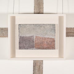 Shore Line - Contemporary Grey Abstract Ocean Landscape Painting