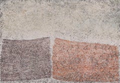 Shore Line - Contemporary Grey Abstract Ocean Landscape Painting