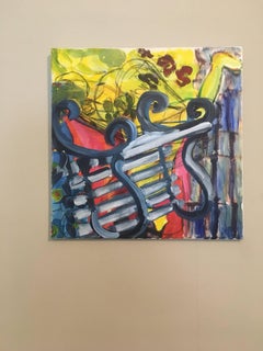 Abstract Impressionist Large Oil Painting, British Artist