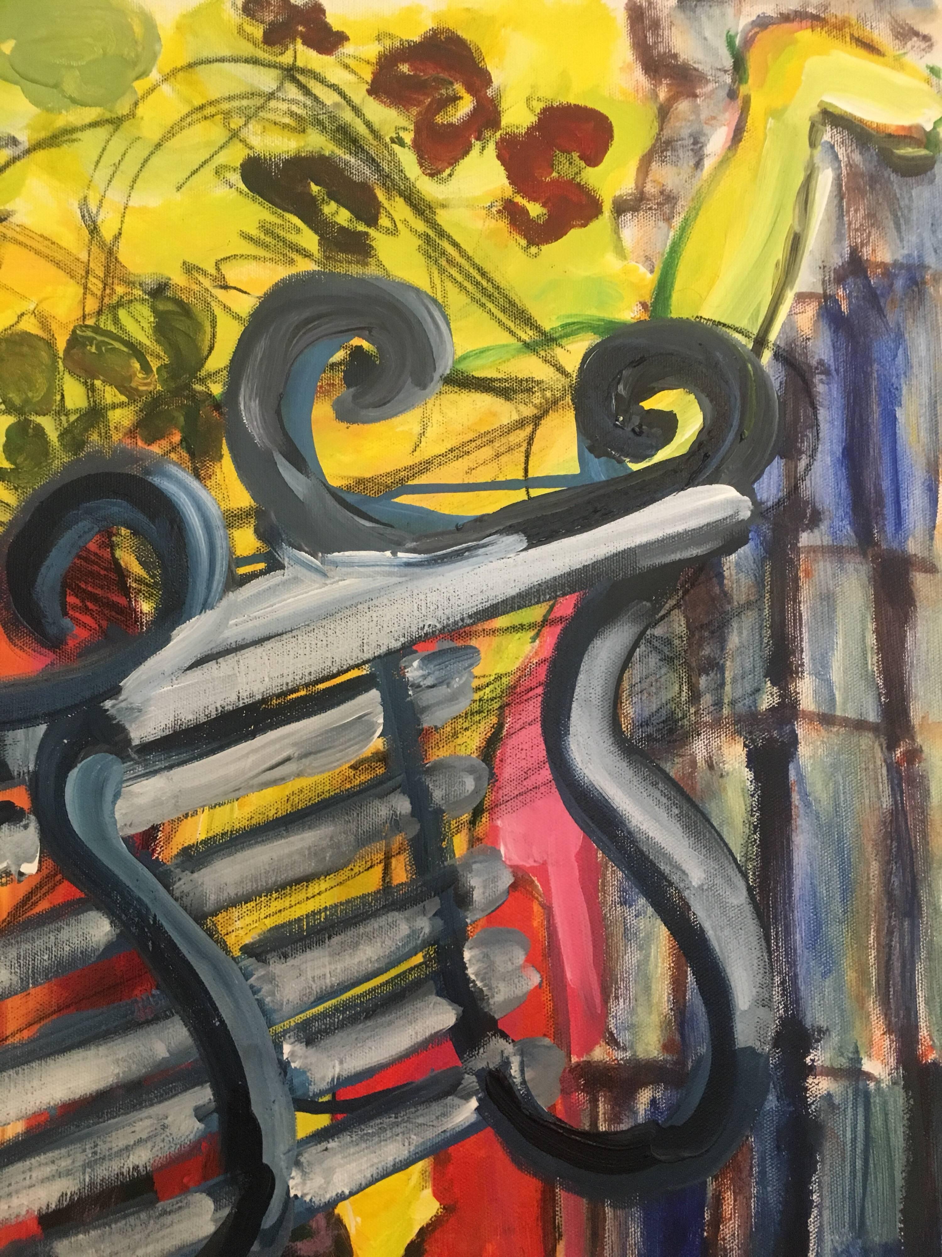 Abstrakter Impressionist Großes Ölgemälde, britischer Künstler
von Pamela Cawley, Britin, 20. Jahrhundert
ölgemälde auf Leinwand, ungerahmt

leinwand: 20 x 20 Zoll 

Beeindruckendes originales impressionistisches Ölgemälde der britischen Künstlerin