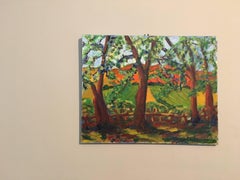 Autumnal Countryside Landscape, Impressionist, Signed Huge Oil Painting