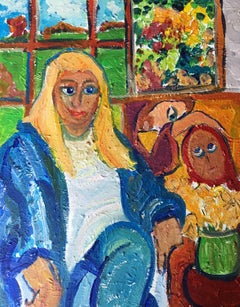 Figuras Impresionistas, Colores Brillantes, Pintura al Óleo