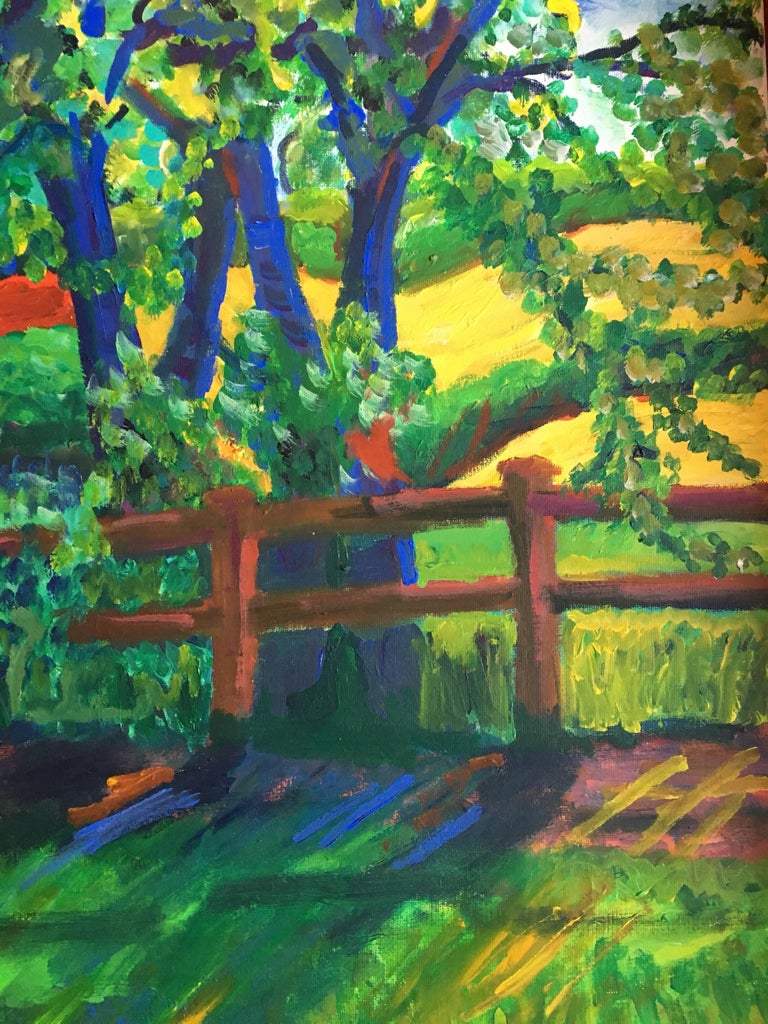 Impressionist Sunlit Country Lane, British Artist For Sale 1