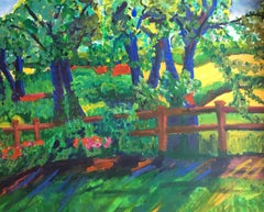 Impressionist Sunlit Country Lane, British Artist